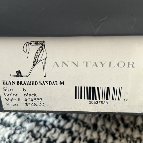 Brand new Ann Taylor heels with ankle tie. Size 8, Black - Picture 4 of 4